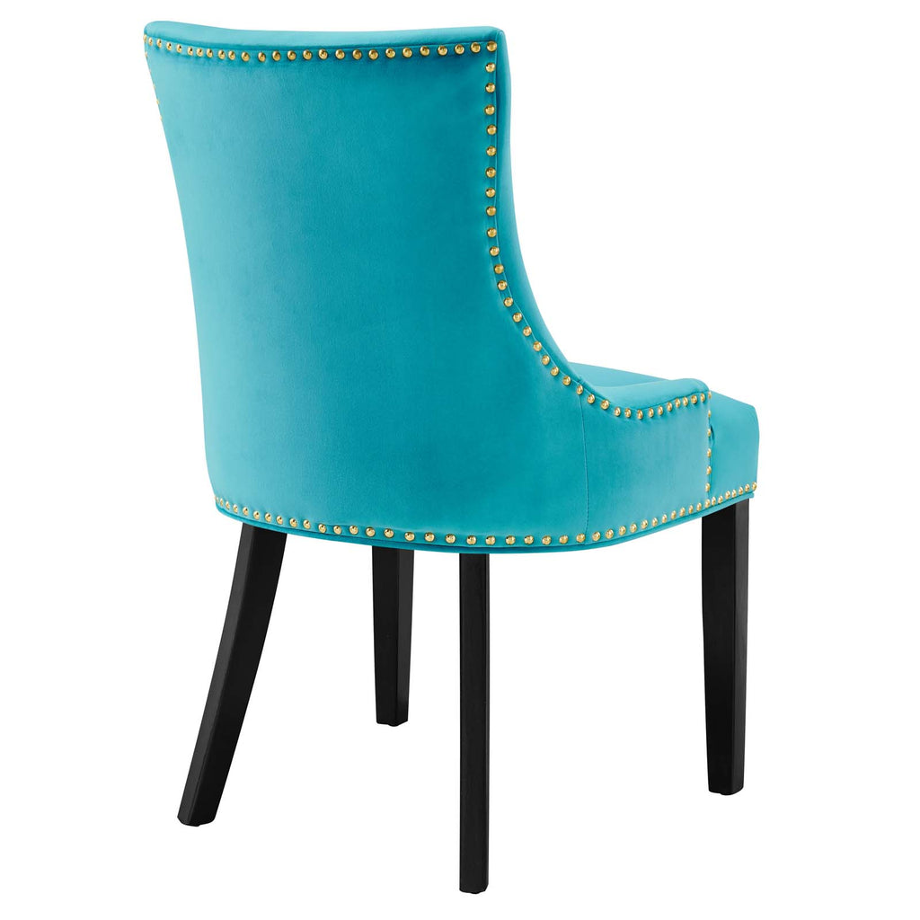 Marquis Performance Velvet Dining Chairs - Set of 2 Blue EEI-5010-BLU