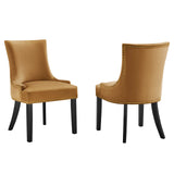 Marquis Performance Velvet Dining Chairs - Set of 2 Cognac EEI-5010-COG