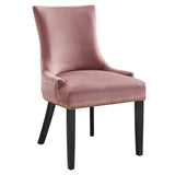 Marquis Performance Velvet Dining Chairs - Set of 2 Dusty Rose EEI-5010-DUS