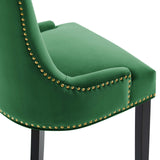 Marquis Performance Velvet Dining Chairs - Set of 2 Emerald EEI-5010-EME