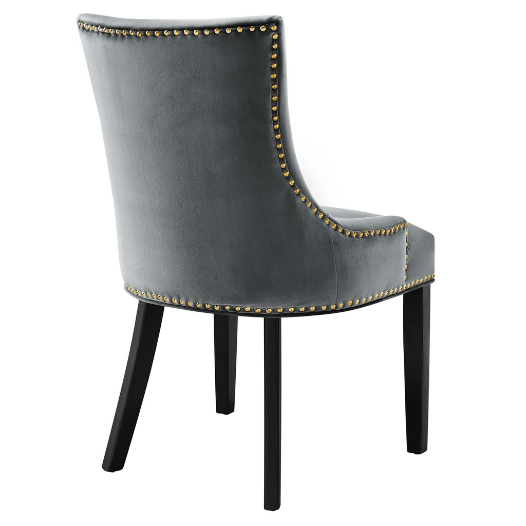 Marquis Performance Velvet Dining Chairs - Set of 2 Gray EEI-5010-GRY