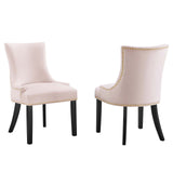 Marquis Performance Velvet Dining Chairs - Set of 2 Pink EEI-5010-PNK