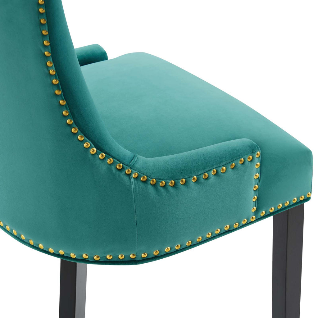Marquis Performance Velvet Dining Chairs - Set of 2 Teal EEI-5010-TEA