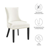Marquis Performance Velvet Dining Chairs - Set of 2 White EEI-5010-WHI