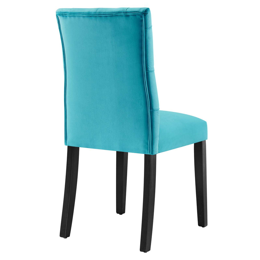 Duchess Performance Velvet Dining Chairs - Set of 2 Blue EEI-5011-BLU