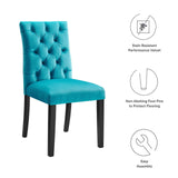 Duchess Performance Velvet Dining Chairs - Set of 2 Blue EEI-5011-BLU