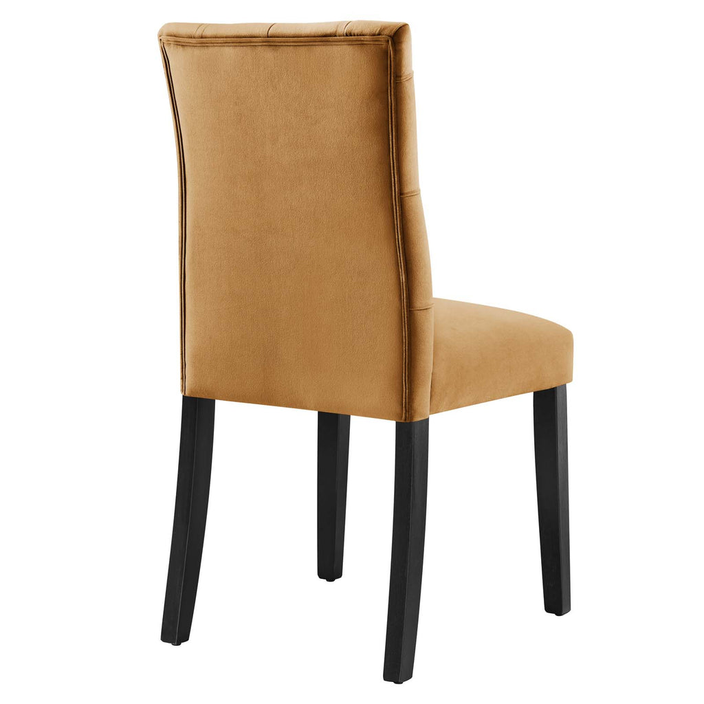 Duchess Performance Velvet Dining Chairs - Set of 2 Cognac EEI-5011-COG