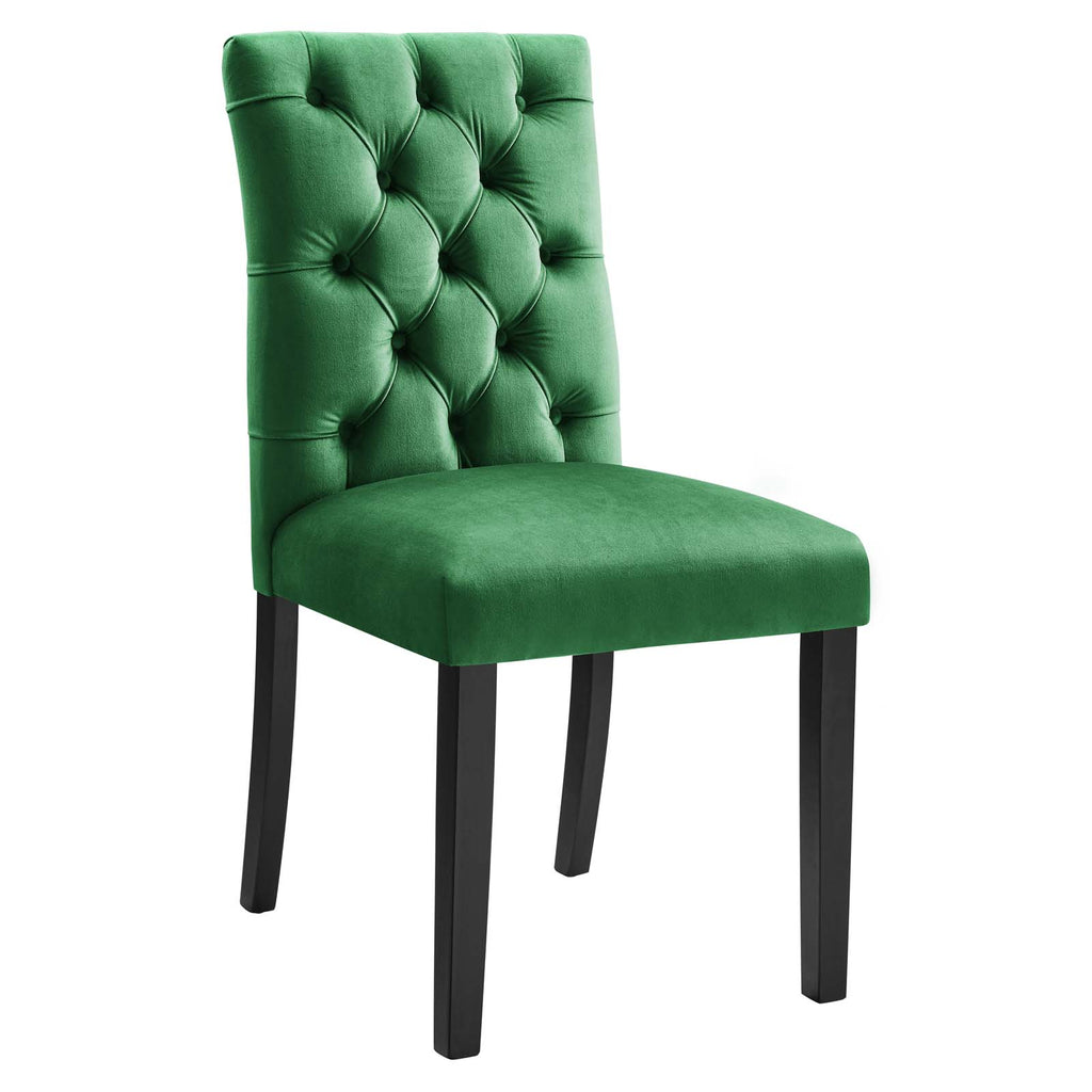 Duchess Performance Velvet Dining Chairs - Set of 2 Emerald EEI-5011-EME