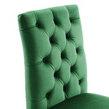 Duchess Performance Velvet Dining Chairs - Set of 2 Emerald EEI-5011-EME