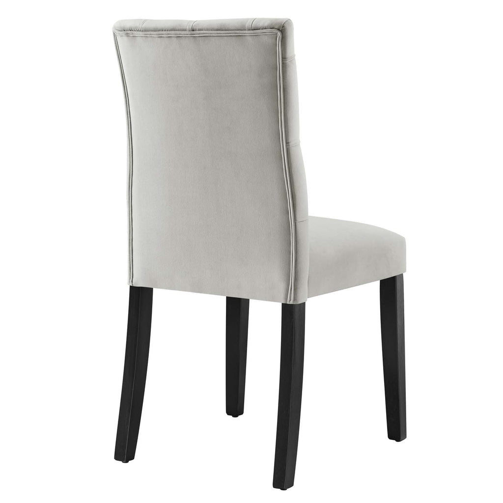 Duchess Performance Velvet Dining Chairs - Set of 2 Light Gray EEI-5011-LGR