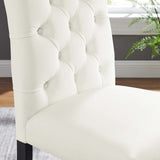 Duchess Performance Velvet Dining Chairs - Set of 2 White EEI-5011-WHI