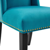 Baron Performance Velvet Dining Chairs - Set of 2 Blue EEI-5012-BLU