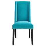 Baron Performance Velvet Dining Chairs - Set of 2 Blue EEI-5012-BLU