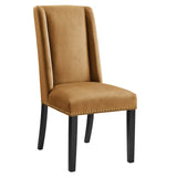 Baron Performance Velvet Dining Chairs - Set of 2 Cognac EEI-5012-COG
