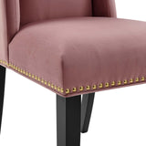 Baron Performance Velvet Dining Chairs - Set of 2 Dusty Rose EEI-5012-DUS