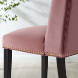 Baron Performance Velvet Dining Chairs - Set of 2 Dusty Rose EEI-5012-DUS