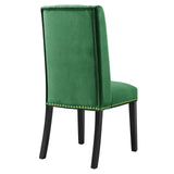 Baron Performance Velvet Dining Chairs - Set of 2 Emerald EEI-5012-EME