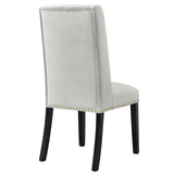 Baron Performance Velvet Dining Chairs - Set of 2 Light Gray EEI-5012-LGR