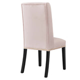 Baron Performance Velvet Dining Chairs - Set of 2 Pink EEI-5012-PNK