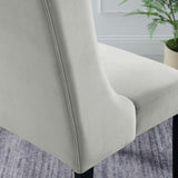 Baronet Performance Velvet Dining Chairs - Set of 2 Light Gray EEI-5013-LGR