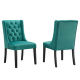Baronet Performance Velvet Dining Chairs - Set of 2 Teal EEI-5013-TEA