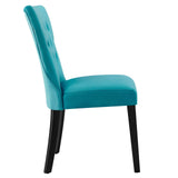 Silhouette Performance Velvet Dining Chairs - Set of 2 Blue EEI-5014-BLU