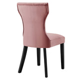 Silhouette Performance Velvet Dining Chairs - Set of 2 Dusty Rose EEI-5014-DUS