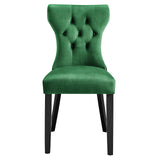Silhouette Performance Velvet Dining Chairs - Set of 2 Emerald EEI-5014-EME