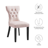Silhouette Performance Velvet Dining Chairs - Set of 2 Pink EEI-5014-PNK