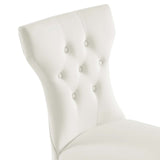 Silhouette Performance Velvet Dining Chairs - Set of 2 White EEI-5014-WHI