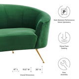 Marchesa Upholstered Performance Velvet Sofa Emerald EEI-5015-EME