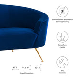 Marchesa Upholstered Performance Velvet Sofa Navy EEI-5015-NAV