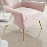 Renata Button Tufted Performance Velvet Armchair Pink EEI-5020-PNK