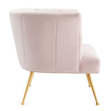 Veronica Channel Tufted Performance Velvet Armchair Pink EEI-5023-PNK