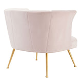 Veronica Channel Tufted Performance Velvet Armchair Pink EEI-5023-PNK