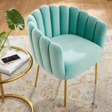 Sanna Channel Tufted Performance Velvet Armchair Mint EEI-5024-MIN