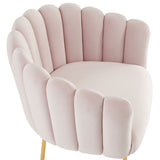 Sanna Channel Tufted Performance Velvet Armchair Pink EEI-5024-PNK