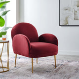 Transcend Performance Velvet Armchair Maroon EEI-5026-MAR