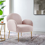 Transcend Performance Velvet Armchair Pink EEI-5026-PNK