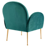 Transcend Performance Velvet Armchair Teal EEI-5026-TEA