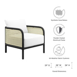 Modway Furniture Hanalei Outdoor Patio Armchair XRXT Ivory White EEI-5028-IVO-WHI