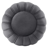 Modway Furniture Celebrate Channel Tufted Performance Velvet Ottoman XRXT Gray EEI-5034-GRY