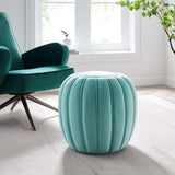 Modway Furniture Celebrate Channel Tufted Performance Velvet Ottoman XRXT Mint EEI-5034-MIN