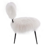 Skylar Sheepskin Chair White EEI-5039-WHI