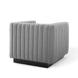 Conjure Tufted Armchair Upholstered Fabric Set of 2 Light Gray EEI-5045-LGR