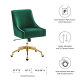 Modway Furniture Discern Performance Velvet Office Chair XRXT Green EEI-5079-GRN