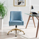 Modway Furniture Discern Performance Velvet Office Chair XRXT Light Blue EEI-5079-LBU