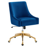 Modway Furniture Discern Performance Velvet Office Chair XRXT Navy EEI-5079-NAV