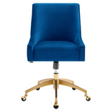 Modway Furniture Discern Performance Velvet Office Chair XRXT Navy EEI-5079-NAV