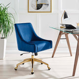 Modway Furniture Discern Performance Velvet Office Chair XRXT Navy EEI-5079-NAV